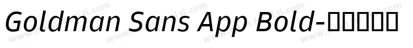 Goldman Sans App Bold字体转换